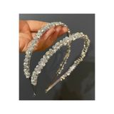 DesaAccessories Gümüş Kristal Taşlı Ikili Nişan Kına Düğün Abiye Tacı