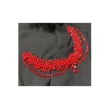 DesaAccessories Tamamen El Yapımı Kırmızı Kristal Taşlı Kına, Nişan,Düğün, Abiye, Party Saç Aksesuarı