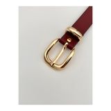 Descoin Bordo Gold Tokalı Köprülü Kadın Kemeri,ceket Kemeri,pantolon Kemeri,elbise Kemeri