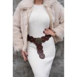 Descoin BORDO/Kadın Kovboy Trend Kadın Kemeri,Ceket Kemeri,