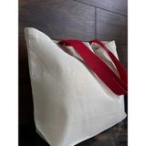Desen Atölye Gabardin Çanta Kırmızı Renk Saplı %100 Pamuk 260GR. Punch Nakışı ve Boyamaya Uygun
