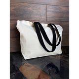 Desen Atölye Gabardin Çanta Siyah Renk Saplı %100 Pamuk 260GR. Punch Nakışı ve Boyamaya Uygun