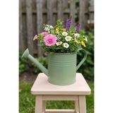 Desen Dekorasyon Laura 5 Litre Metal Çiçek Bahçe Sulama Kabı Mint Yeşili - Modern Dekoratif Çok Amaçlı Sulak