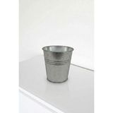 Desen Dekorasyon Metal Dekoratif Kova 3 Litre - 19 cm Çok Amaçlı Galvaniz Saksılık ve Düzenleyici - Metalik