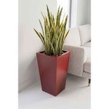 Desen Dekorasyon Zenith 50 cm Dikey Konik Metal Kiremit Saksı - İç ve Dış Mekan Modern Dekoratif Saksılık (50X30/20 Cm)
