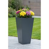 Desen Dekorasyon Zenith 80 cm Dikey Konik Metal Saksı - İç ve Dış Mekan Modern Dekoratif Saksılık (80x38 cm)