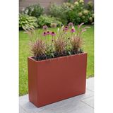 Desen Dekorasyon Zenith 80X20X60 cm Metal Dikdörtgen Kiremit Saksılık - Iç ve Dış Mekan Modern Saksı