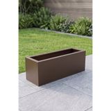 Desen Dekorasyon Zenith 80x25x30 cm Metal Yatay Dikdörtgen AcıKahve Saksılık - İç ve Dış Mekan Modern Saksı