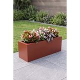 Desen Dekorasyon Zenith 80X25X30 cm Metal Yatay Dikdörtgen Kiremit Saksılık - Iç ve Dış Mekan Modern Saksı