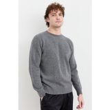 Desen Erkek Minimalist Yuvarlak Yaka Uzun Kol Kazak - Günlük Stil