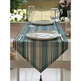Desen İzmir Desenizmir Keten Efekt Desenli Runner Örtü - Renkli - 40 x 140 cm