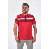 Desen Polo Yaka Erkek T-Shirt - Kısa Kol - Minimalist Stil