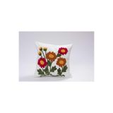 desen tasarım çiçekli punch kırlent Bej 43x43