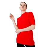 Desen Triko 02420345 Mercan Yarım Balıkçı Kadın Bluz