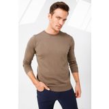 Desen Triko 21603 Basic Sıfır Yaka İnce Triko Vizon Erkek Kazak