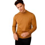 Desen Triko 21604 Camel Basic Yarım Balıkçı İnce Triko Erkek Kazak