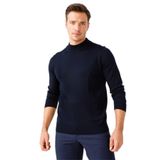 Desen Triko 21604 Koyu Lacivert Basic Yarım Balıkçı İnce Triko Erkek Kazak