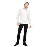 Desen Triko Basic Yarım Balıkçı İnce Triko Kazak, 4XL, 21604, Kemik, Erkek