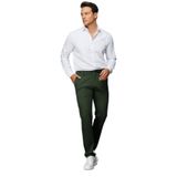 Desen Triko Beli Lastikli Yan Cepli Koton Pantolon, 44, HND.S23.101, Yeşil, Erkek