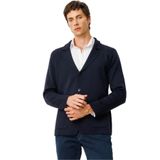 Desen Triko Blazer Ceket, 2XL, 23600, Lacivert, Erkek