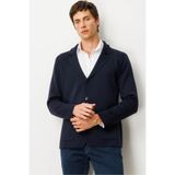 Desen Triko Blazer Ceket, M, 23600, Lacivert, Erkek