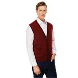 Desen Triko Cepli Yelek, 2XL, Cepli Yelek, Bordo, Erkek