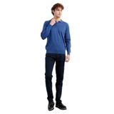 DESEN TRİKO Erkek Basic Polo Yaka İnce Triko Kazak İndigo Beden;S,Renk;İndigo dsnNM1708