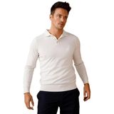 DESEN TRİKO Erkek Basic Polo Yaka İnce Triko Kazak Kemik Beden;L dsnNM1628