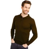 DESEN TRİKO Erkek Basic Polo Yaka İnce Triko Kazak Koyu Kahve Beden;L,Renk;K.KAHVE dsnNM1642