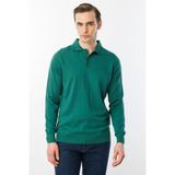 Desen Triko Erkek Basic Polo Yaka Ince Triko Kazak Ö.başı - M - Ördek Başı Yeşili