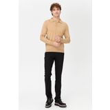 DESEN TRİKO Erkek Basic Polo Yaka İnce Triko Kazak S.Kahve Beden;S,Renk;S.Kahve dsnNM1687