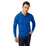 DESEN TRİKO Erkek Basic Polo Yaka İnce Triko Kazak Saks Beden;2XL dsnNM1630