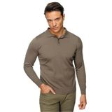 DESEN TRİKO Erkek Basic Polo Yaka İnce Triko Kazak Vizon Beden;M dsnNM1677