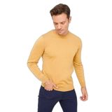 Desen Triko Erkek Basic Sıfır Yaka İnce Triko Kazak 02421603 Camel XXXL