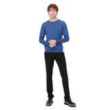 Desen Triko Erkek Basic Sıfır Yaka İnce Triko Kazak 02421603 Indigo XXL