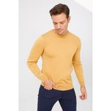 Desen Triko Erkek Basic Sıfır Yaka Ince Triko Kazak A.camel - 3XL