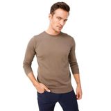DESEN TRİKO Erkek Basic Sıfır Yaka İnce Triko Kazak Vizon Beden;4XL dsnNM1896