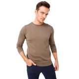 DESEN TRİKO Erkek Basic Sıfır Yaka İnce Triko Kazak Vizon Beden;M dsnNM1898