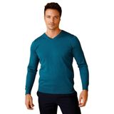 DESEN TRİKO Erkek Basic V Yaka İnce Triko Kazak K.Mavi Beden;2XL dsnNM1797