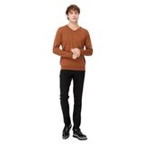 DESEN TRİKO Erkek Basic V Yaka İnce Triko Kazak K.taba Beden;L,Renk;K.taba dsnNM1818