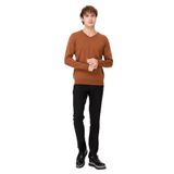 DESEN TRİKO Erkek Basic V Yaka İnce Triko Kazak K.taba Beden;S,Renk;K.taba dsnNM1820