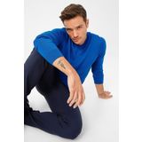 DESEN TRİKO Erkek Basic V Yaka İnce Triko Kazak S.Mavi Beden;2XL dsnNM1746