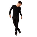 DESEN TRİKO Erkek Basic V Yaka İnce Triko Kazak Siyah Beden;2XL dsnNM1751