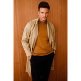 Desen Triko Erkek Basic Yarım Balıkçı Ince Triko Kazak 02421604 Camel - 2XL