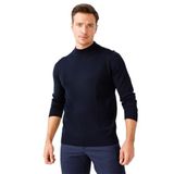 Desen Triko Erkek Basic Yarım Balıkçı İnce Triko Kazak 02421604 Koyu Lacivert L