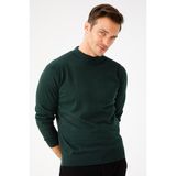 Desen Triko Erkek Basic Yarım Balıkçı Ince Triko Kazak Nefti - 2XL