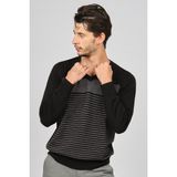 Desen Triko Erkek Desenli V Yaka Yün Kazak 0249640 Siyah - 2XL