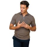 DESEN TRİKO Erkek Fermuarlı Polo Yaka T-shirt S.Kahve Beden;L,Renk;S.Kahve dsnNM924