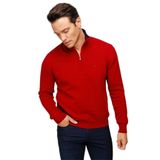 DESEN TRİKO Erkek Fermuarlı Yaka Klasik Yün Kazak K.Kırmızı Beden;2XL,Renk;K.Kırmızı dsnNM4835