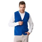 DESEN TRİKO Erkek İnce Triko Düz Yelek Saks Mavi Beden;2XL,Renk;Saks Mavi dsnNM4541